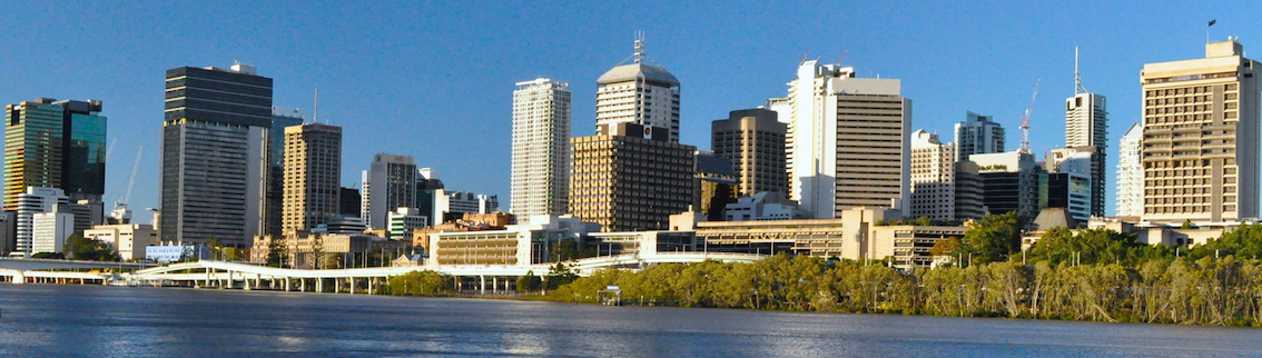 View of Brisbane City from the river